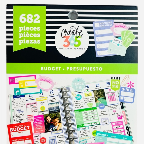 Me &My Big Ideas Sticker Sheets Scrapbook Budget Theme The Happy Planner 682 Pcs - Picture 5 of 6